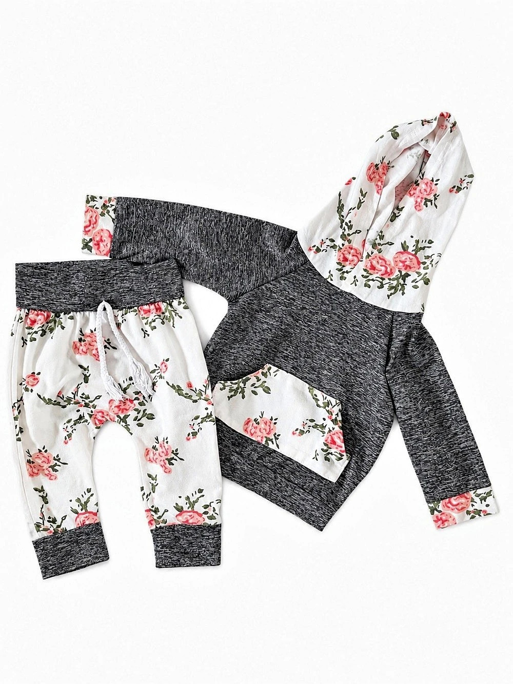 Pawz Bay Baby Girl Floral Hoodie Jogger Set Size 80 9-12M